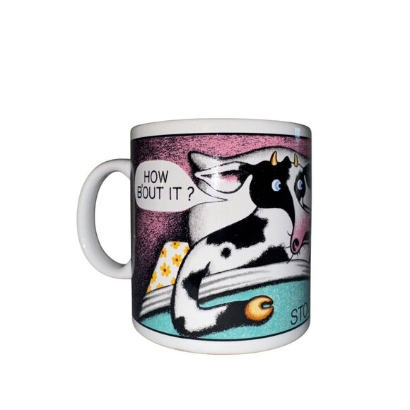 Long Overdue Tuscany Collection Ceramic Mug With Funny Cow Graphics & Text - Picture 1 of 6